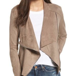 Blank NYC Faux Suede Drape Jacket